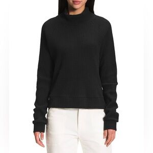 The North Face Chabot Cotton Thermal Knit Mock Neck Long Sleeve Top Size Large